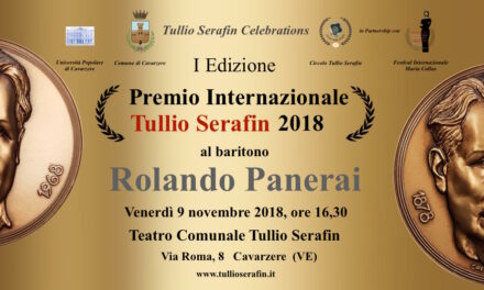 CAVARZERE: Rolando Panerai riceverà il Premio Internazionale Tullio Serafin 2018