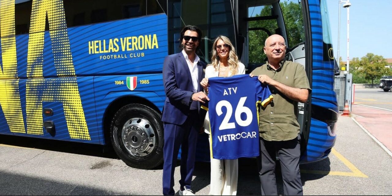 ATV consegna all’Hellas Verona il nuovo bus ufficiale per le trasferte gialloblù